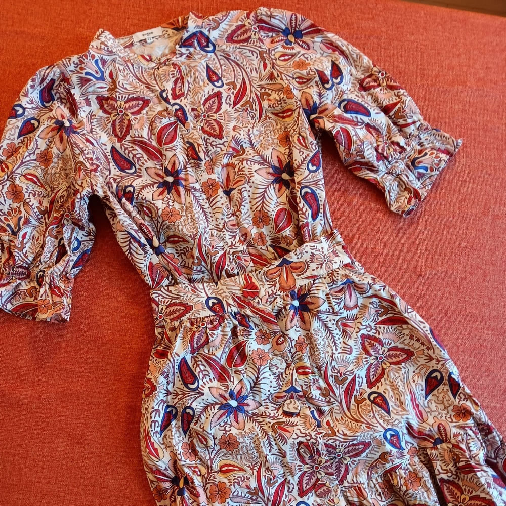 Suncoo womans button front cotton floral 2 piece set